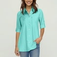 thumbnail image 4 of jobturf Button Down Shirts for Women UPF 50+ Long Sleeve Sun Protection Safari Shirts Quick Dry Outdoor Fishing Hiking Blouses with Zipper Pocket, 4 of 9