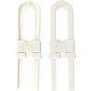 EliteBaby Sliding Safety Lock with Latch For Cabinet, Door, 4 Pack, White