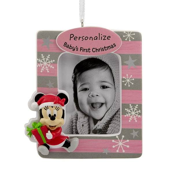 Babys First Christmas Disney Ornament 2022 Hallmark Christmas Ornaments, Disney Minnie Mouse Baby's First