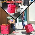 thumbnail image 6 of dbest products Bigger Smart Cart Collapsible Rolling Utility Dolly Basket, Red, 6 of 6