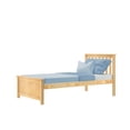 thumbnail image 3 of Carousel Twin Bed Frame, Solid Wood Classic Platform Bed with Headboard, Natural, 3 of 7