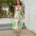thumbnail image 4 of Flamingo Pattern Art Sleeveless Dress Women's Summer Suit Dresses for Women 2025 Luxury Party Dress, 4 of 6
