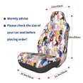 thumbnail image 3 of Wukai Colourful Horses Full Set Car Seat Covers with Soft Padding Universal Auto Front Seats Protector and Cushion Mat, 3 of 5