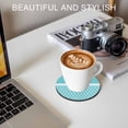 thumbnail image 6 of Blue Morocco Coasters Set of 4, Absorbent Coasters for Drinks, Modern Geometric Nautical Anchor Stripe Coaster for Desk Coffee Table Protection, Home Decor House Warming Gifts 4", 6 of 8