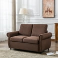 thumbnail image 3 of LUCKHAO  57.9" Pull Out Sofa Bed Loveseat Sleeper with Twin Size Memory Mattress with Two USB Ports for Living Room Spaces ﻿ ﻿, 3 of 21
