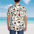 thumbnail image 6 of Daiia Aabstract Eyes Hawaiian Shirt for Men Gentle Cotton Regular Short Sleeve Casual-Large, 6 of 9