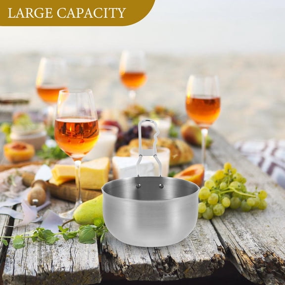 VERDANVERSE Small Stainless Steel Sauce Pan with Spout, Ideal for Pouring Sauces, Oils, and Cooking Essentials