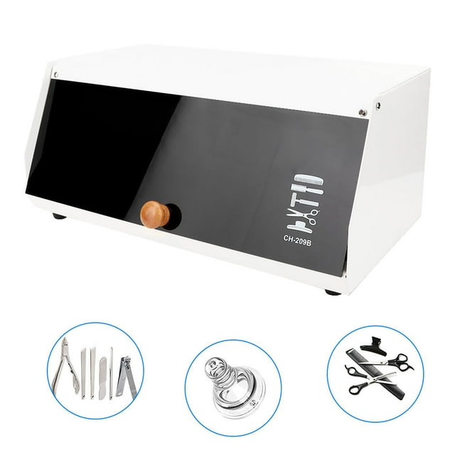 Gabinete de desinfeció de Arte de Umas, Esterilizador de Aire Caliente Con Luz uv, Cáscara de Plástico, Capacidad de 5.8l, Para Herramient de Unas