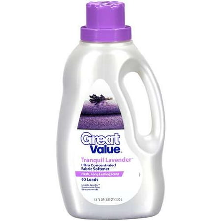 Great Value Ultra Tranquil Lavender Concentrated Liquid Fabric Softener, 51 Fl. Oz.
