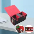 thumbnail image 1 of Caja para cartas de baraja perfke cuero PU impermeable versátil resistente rojo 21 cm x 10,4 cm x 11,8 cm, 1 of 9