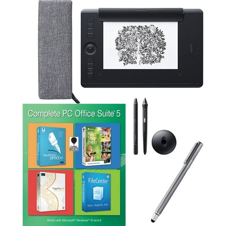 Wacom Intuos Pro Medium Paper Bundle w/ Extra Stylus and Corel Office (Best Price Wacom Intuos Pro Medium)