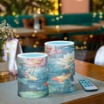 thumbnail image 6 of WOBOGO Size Combo Candle Flickering Flameless with Remote Control and Timer for Romantic Atmosphere Goldfish in The Lotus Pond, 6 of 7