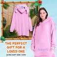 thumbnail image 2 of Sudadera con capucha Disney Stitch para mujer, forro polar cálido, rosa, 2 of 6