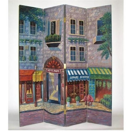 Wayborn Hand Painted The Alley Room Divider