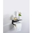 thumbnail image 2 of Toilet Paper Holder, Toilet Paper Holder, Easy Installation Roll Holder for Bathroom, Kitchen (Black), 2 of 5