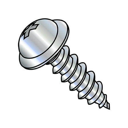 

8-18X3/8 Phillips Round Washer Self Tapping Screw Type AB Fully Threaded Zinc (Pack Qty 10 000) BC-0806ABPRW