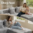 thumbnail image 6 of Kelyda 130'' U Shaped Sectional Couches, Modern Deep Seat Foam Boneless Cloud Sofa for Living Room Grey, 6 of 9