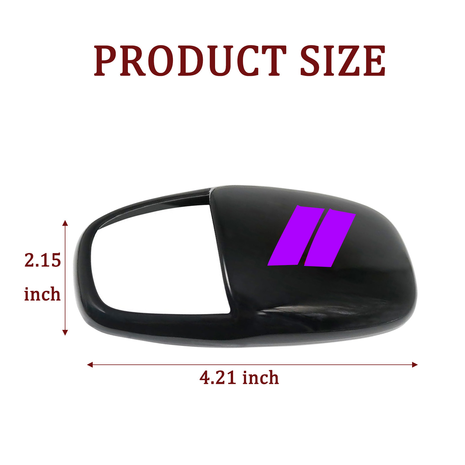 Gear Shift Knob Head Cover Trim For Dodge Challenger Charger Interior Decoration Accessories 2015-2024 / Durango 2016-20243 ABS -Challenger War Horse-Shift knob(all inclusive)-Black Purple Label