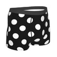 thumbnail image 3 of Kll Black And White Polka Dot Men'S Cotton Boxer Briefs Underwear-Small, 3 of 9