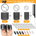 thumbnail image 3 of 43PCS Hair Curlers Rollers with Clips Hair Roller with 3 Sizes , Jumbo Hair Roller with 12Duckbill Clips Hair Rollers, 3 of 7