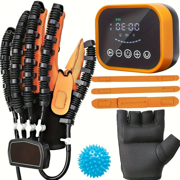 Upgrade Rehabilitation Robot Gloves - Automatic Hand Rehabilitation Equipment w/ USB Charging & Power Adjustment | Supports Independent & Combined Finger Training for Hand Recovery