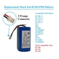 thumbnail image 2 of Fivo Battery Compatible with Shark R75 RV85 RV850 RV750-N RVBAT850 14.8V 2600mAh (2-Prongs Plug), 2 of 5