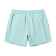 thumbnail image 4 of Zynoxe Beach Shorts for Men Casual Vertical Striped Elastic Waist Drawstring Summer Shorts with Pockets Breathable Loose Fit Quick Dry Mens Swim Trunks Mint Green M, 4 of 5