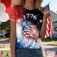 thumbnail image 2 of Leey-World Usa Shirts for Women Vintage 250 Years 1776-2026 250th Birthday 4th July T-Shirt(Navy,L), 2 of 7