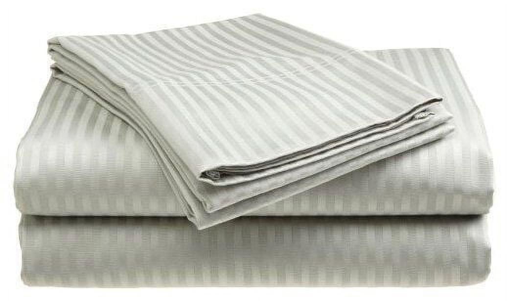2 PACK:D Hotel , 400 Thread Count 100% Cotton Sateen Sheet Set Dobby Stripe