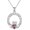 1-January, variant on Claddagh Necklace with Simulated Birthstone 925 Sterling Silver Irish Hands Holding Crown Celtic Knot Love Heart Pendant Jewelry for Women
