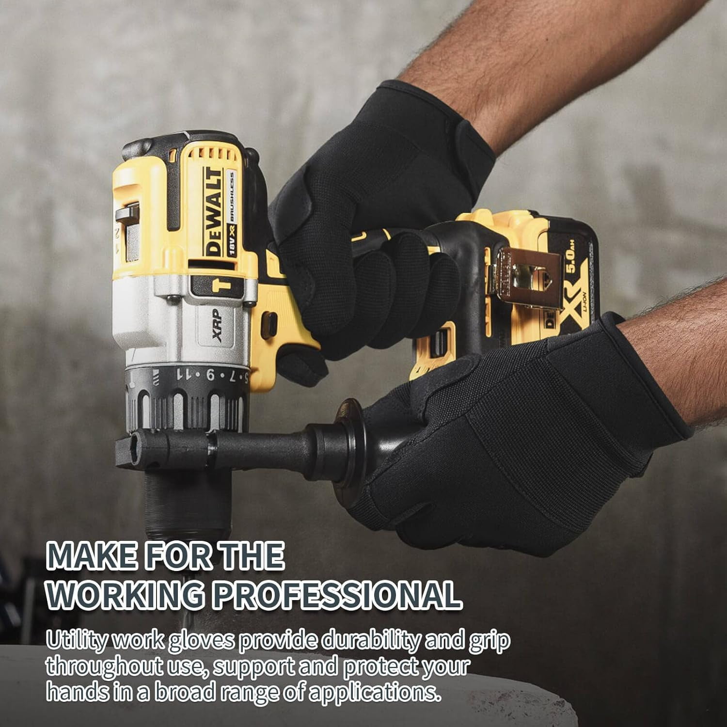 Work Gloves for Men Women: Mechanic Glove Touchscreen Dexterity Light Duty Gloves for Gardening Construction