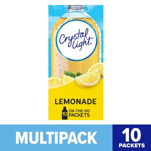 Crystal Light Lemonade Sugar Free Drink Mix Singles Caffeine Free, 13 ct On-the-Go-Packets