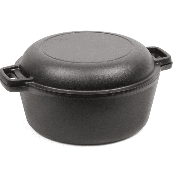 5-Quart Cast Iron Dutch Oven with Skillet Lid