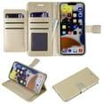 thumbnail image 2 of Designx Series Leather Wallet Phone Case With 6 Card Slots Cash Slot And Lanyard For Iphone 14 Pro Max 6.7 - Gold, 2 of 8