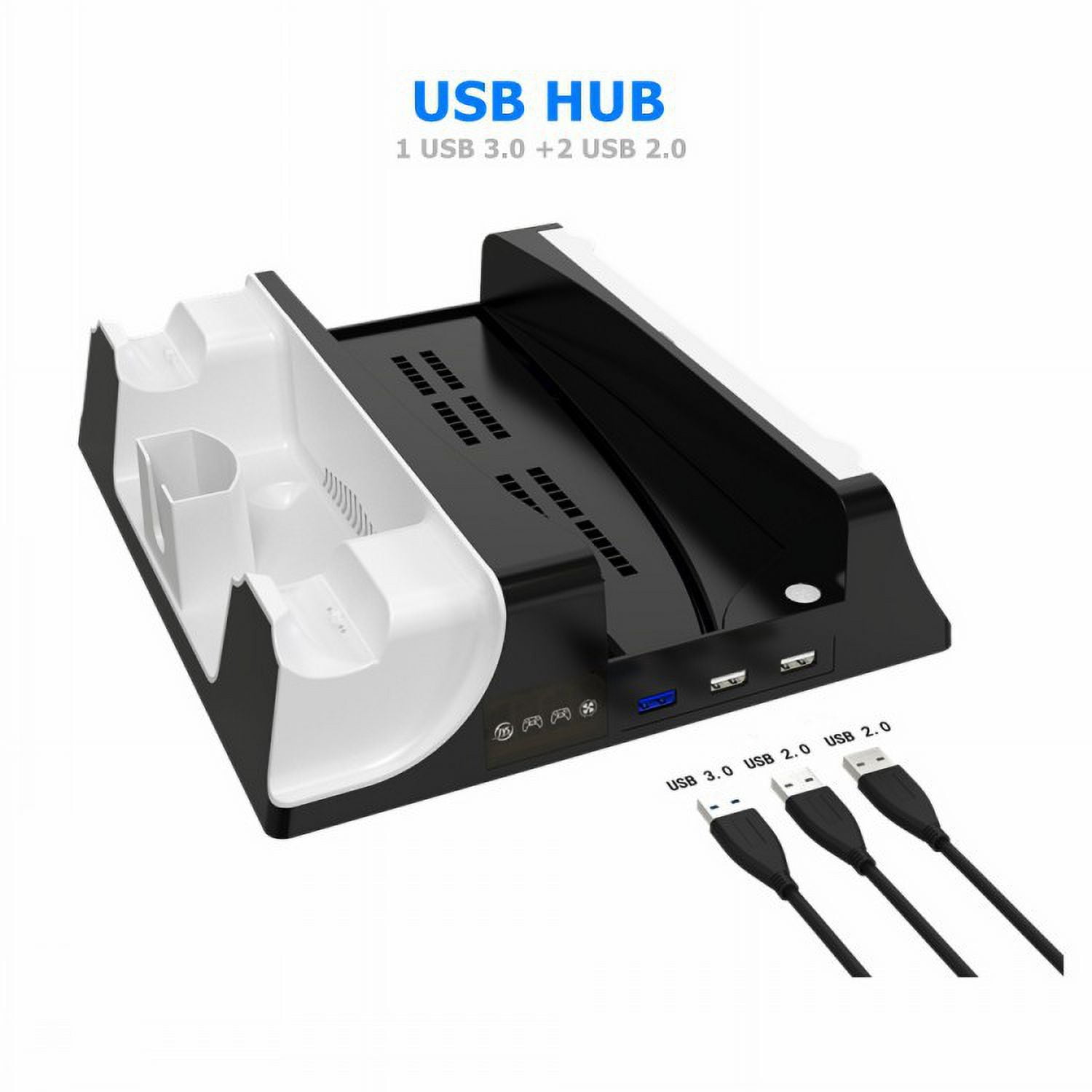 Multifunctional heat dissipation base with disc storage、Headphone Rack,and  dual seat charging.Game Accessories for PS5 Slim Host - AliExpress