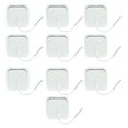 thumbnail image 3 of Parches de electrodos de 2 pulgadas, repuesto de conector de 2mm, parches musculares de electrodos de masaje reutilizables para electroterapia, 10 Uds., 3 of 8