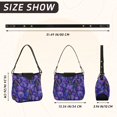 thumbnail image 2 of Iauyy Women's Handbag Removable Shoulder Satchel Bag-Polyester and PU leather ，Purple-flower, 2 of 7
