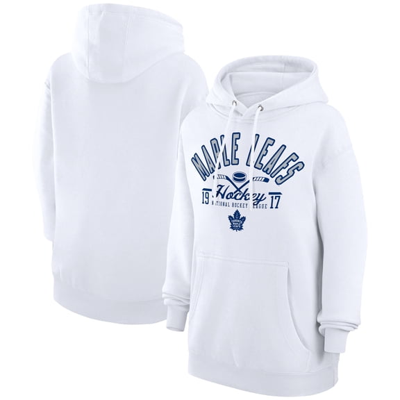 Men's Starter  White Toronto Maple Leafs Puck Pullover Hoodie