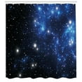 thumbnail image 3 of Ambesonne Constellation Shower Curtain, Space Star Nebula, 69"Wx84"L, Blue Black White, 3 of 3