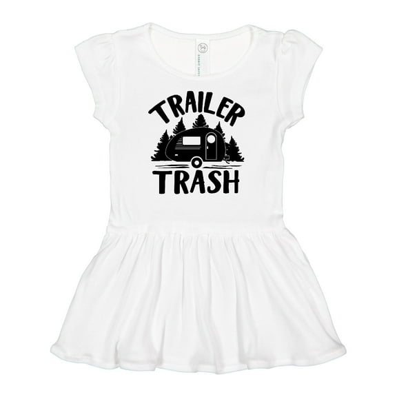 Inktastic Trailer Trash- Camping Humor Girls Baby Dress