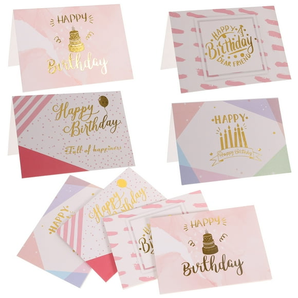 40 Pcs Cartes Joyeux Anniversaire Cartes de Vœux de Fête d'Anniversaire pour Bouquet de Fleurs