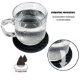 thumbnail image 3 of Silicone Coaster Set of 6 Pieces with Silicone Cup Holder,Drinking Coasters, Cup Mat for Drinks,Live for Hot or Cold Drink Thickened, Non-Slip, Non-Stick, Deep Tray Black (Black)10*0.5cm, 3 of 5