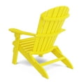 thumbnail image 2 of Wildridge Heritage Folding Adirondack Chair, Lemon Yellow, Outdoor Weather Resistant Poly Patio Furniture, 2 of 8