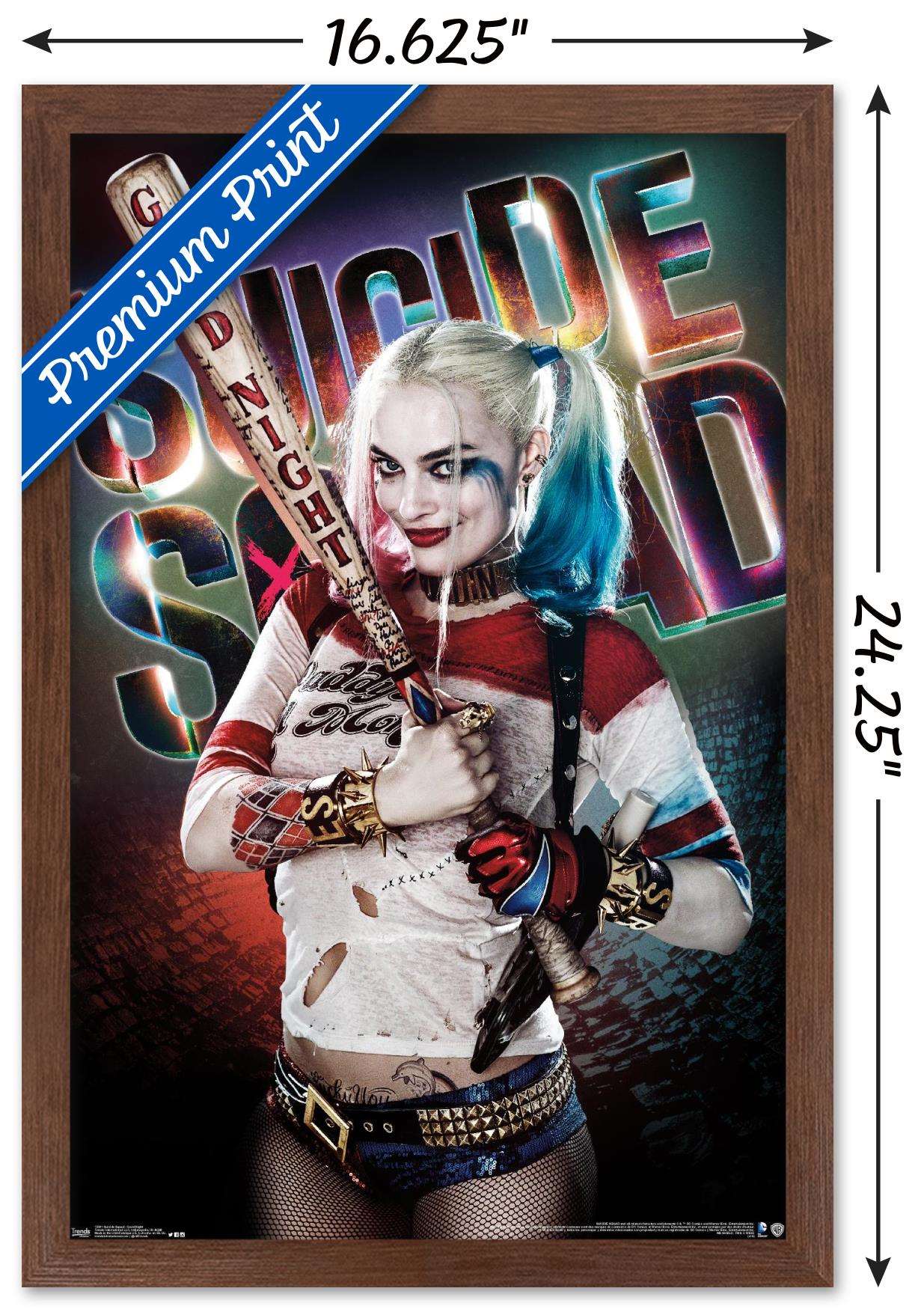 DC Comics Movie - Suicide Squad - Good Night Wall Poster, 14.725" x 22.375", Framed