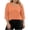 Orange, variant on Womens Plus Size Tops Half Sleeve with Buttons Asymmetrical Neck Shirts Basic Casual Work Blouses