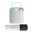 thumbnail image 2 of Portable Bluetooth Speaker with Wireless Microphone, Handheld Mics Speaker Machine, Portable Speaker System for Playroom Family Outing Y2 White Single Mic, 2 of 8