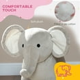 thumbnail image 6 of Qaba Rocking Horse, Kids Rocking Animal, Elephant Rocker with Realistic Sounds, Plush Ride on Toy for Years 2-4, Gray, 6 of 9