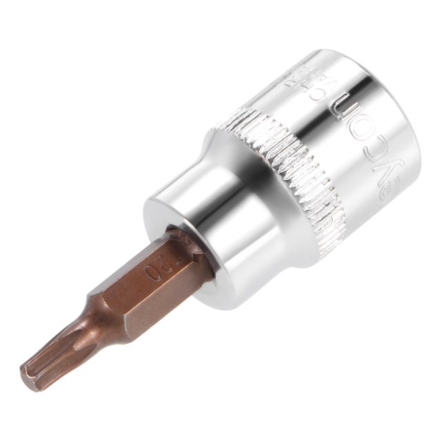 Unique Bargains 3/8' Drive x T20 Torx Bit Socket, S2 Steel Bits, CR-V Sockets 2' Length (For Hand Use Only)
