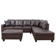 thumbnail image 4 of Hommoo Faux Leather Rectangular Storage Ottoman, Bench Tufted Footrest, Modern Lift Top Pouffe Ottoman for Living Room, Brown, 4 of 4