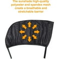 thumbnail image 6 of AstroAI Car Window Shade, Rear Stretchable Breathable Mesh Fabric 26.4”H x 51.2”L, for Most Vehicles (2 Pack, Black), 6 of 6